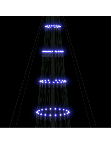 Albero di Natale LED Blu 138.5 x 138.5 x 399 cm Metallo