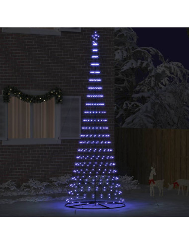 Albero di Natale LED Blu 138.5 x 138.5 x 399 cm Metallo