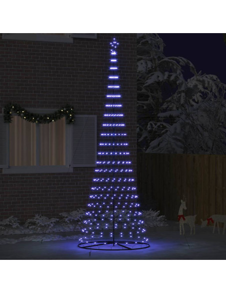 Albero di Natale LED Blu 138.5 x 138.5 x 399 cm Metallo