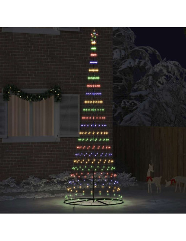 Albero di Natale LED Multicolore 138.5 x 138.5 x 399 cm Metallo
