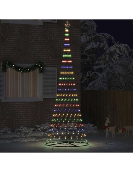 Albero di Natale LED Multicolore 138.5 x 138.5 x 399 cm Metallo