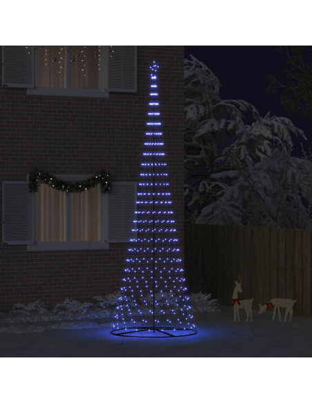 Albero di Natale LED Blu 138.5 x 138.5 x 399 cm Metallo