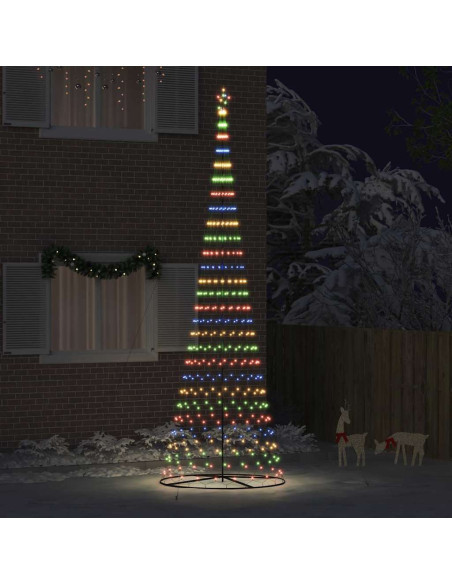 Albero di Natale LED Multicolore 138.5 x 138.5 x 399 cm Metallo