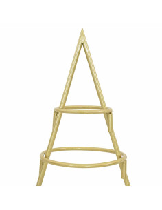 Albero di Natale in metallo con supporto Oro 125 cm 2