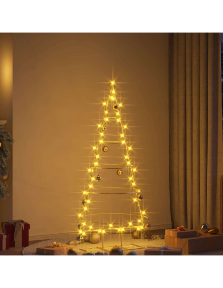 Albero di Natale in metallo con supporto Oro 150 cm