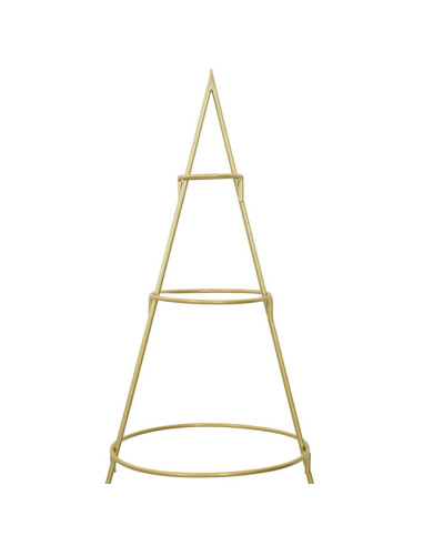 Albero di Natale in metallo con supporto Oro 180 cm