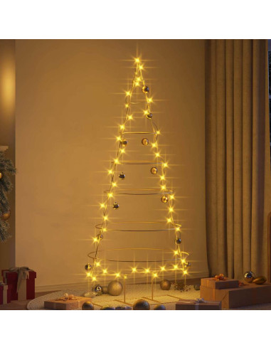 Albero di Natale in metallo con supporto Oro 180 cm