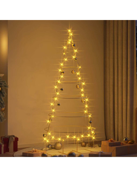 Albero di Natale in metallo con supporto Oro 180 cm