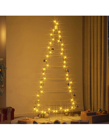 Albero di Natale in metallo con supporto Oro 210 cm