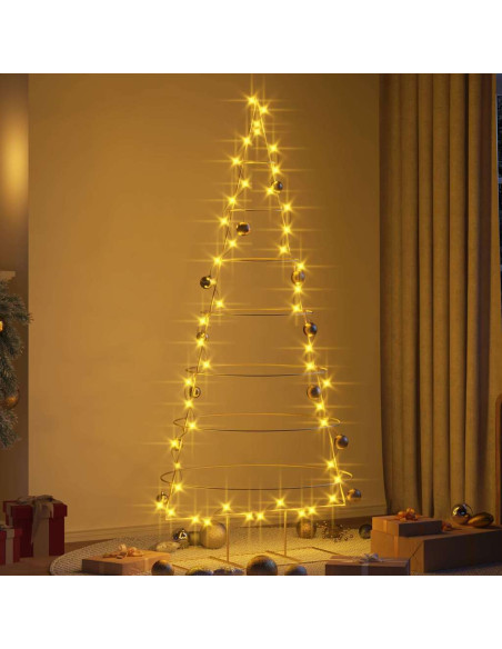 Albero di Natale in metallo con supporto Oro 210 cm
