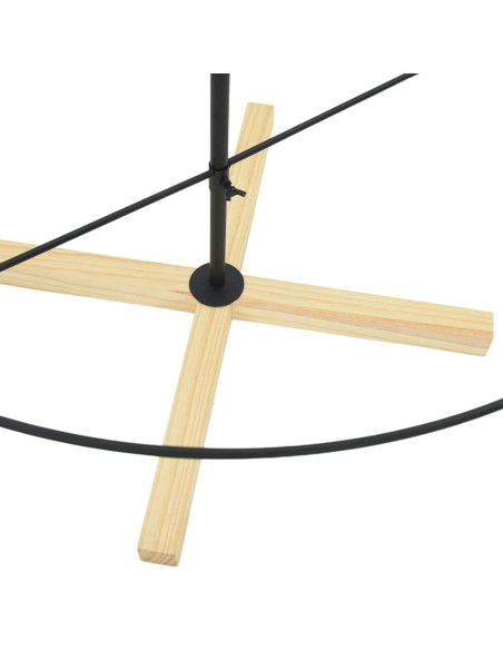 Albero a Cono di Natale con supporto Nero 180 cm Acciaio