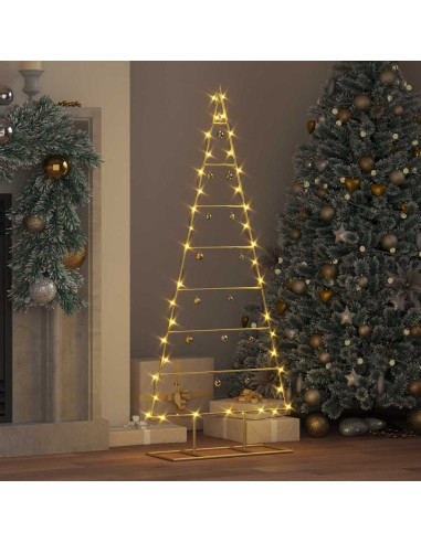 Albero di Natale in metallo con supporto Oro 125 cm