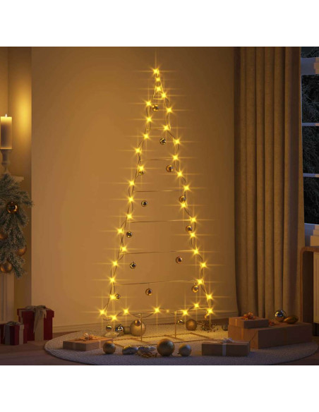 Albero di Natale in metallo con supporto Oro 210 cm