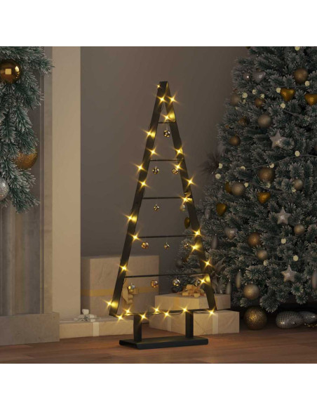 Albero di Natale in metallo con supporto Nero 90 cm Acciaio
