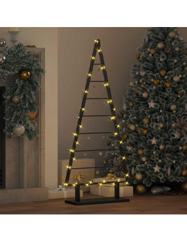 Albero di Natale in metallo con supporto Nero 125 cm Acciaio