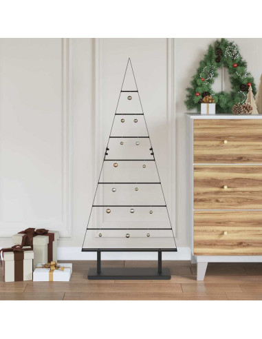 Albero di Natale in metallo con supporto Nero 125 cm Acciaio