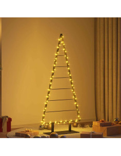 Albero di Natale in metallo con supporto Nero 150 cm Acciaio 2