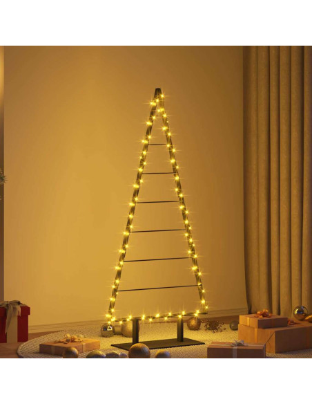 Albero di Natale in metallo con supporto Nero 150 cm Acciaio