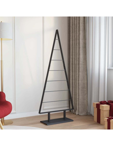 Albero di Natale in metallo con supporto Nero 150 cm Acciaio