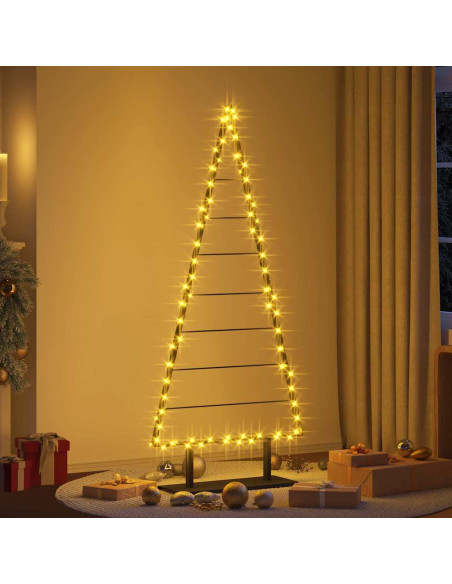 Albero di Natale in metallo con supporto Nero 180 cm Acciaio