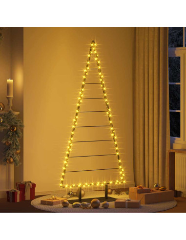 Albero di Natale in metallo con supporto Nero 210 cm Acciaio