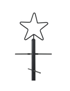 Albero di Natale in metallo con supporto Nero 60 cm 2