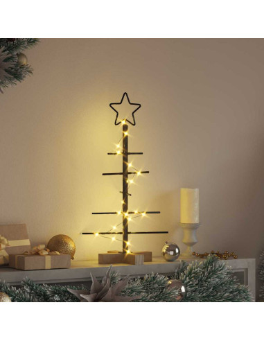 Albero di Natale in metallo con supporto Nero 60 cm
