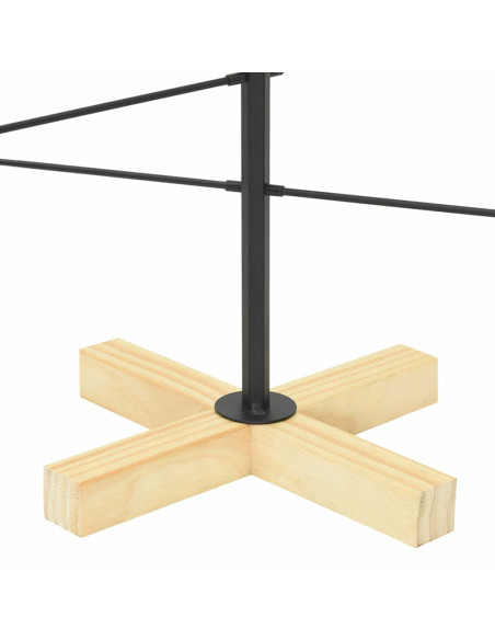 Albero di Natale in metallo con supporto Nero 90 cm