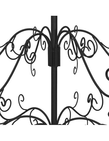 Albero di Natale in metallo con supporto Nero 60 cm