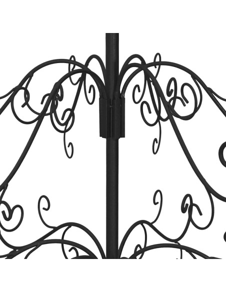 Albero di Natale in metallo con supporto Nero 60 cm