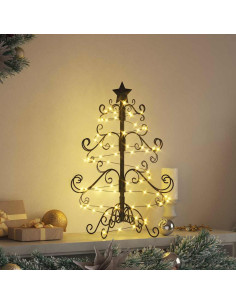 Albero di Natale in metallo Nero 61 cm 2