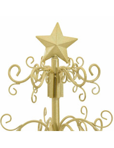 Albero di Natale in metallo con supporto Oro 60 cm 2
