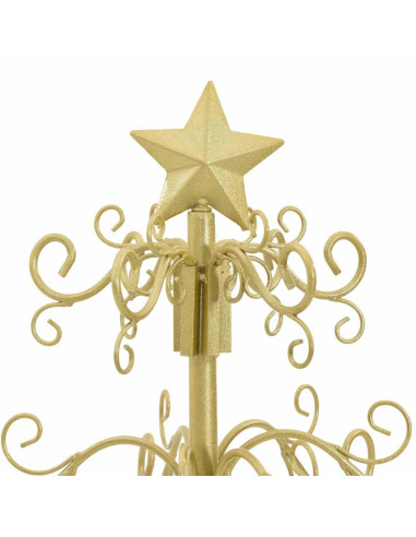 Albero di Natale in metallo con supporto Oro 60 cm