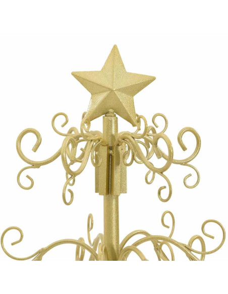 Albero di Natale in metallo con supporto Oro 60 cm