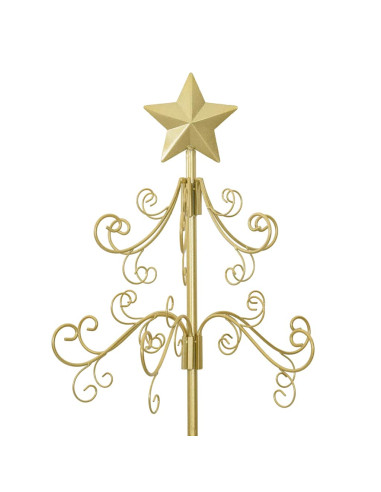 Albero di Natale in metallo con supporto Oro 180 cm