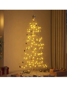 Albero di Natale in metallo Oro 180 cm 2