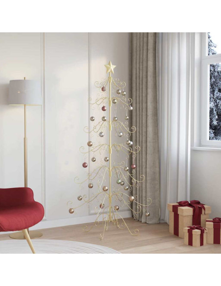Albero di Natale in metallo con supporto Oro 180 cm