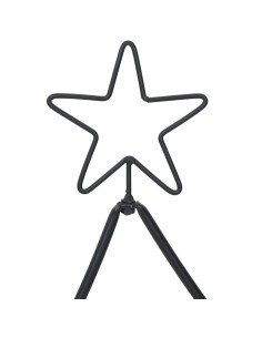 Albero di Natale in metallo con supporto Nero 90 cm Acciaio 2