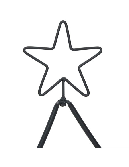 Albero di Natale in metallo con supporto Nero 90 cm Acciaio