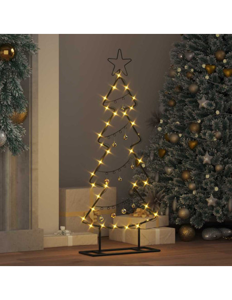 Albero di Natale in metallo con supporto Nero 90 cm Acciaio
