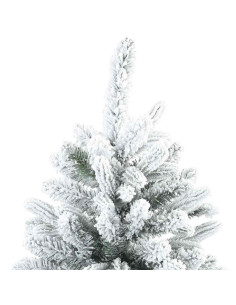 Albero di Natale Artificiale Snodato Foderato di Neve Bianco 2