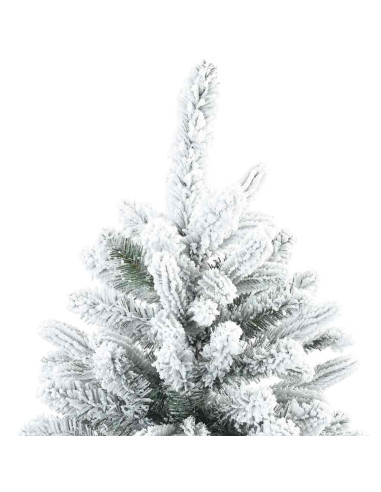 Albero di Natale Artificiale Snodato Foderato di Neve Bianco