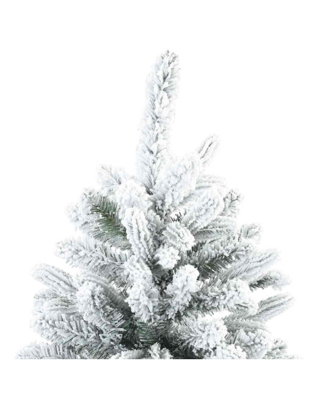 Albero di Natale Artificiale Snodato Foderato di Neve Bianco