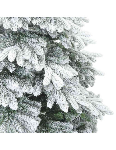 Albero di Natale Artificiale Snodato Foderato di Neve Bianco