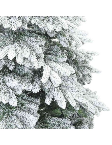 Albero di Natale Artificiale Snodato Foderato di Neve Bianco