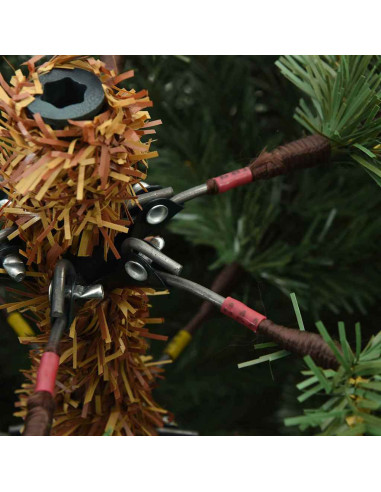 Albero di Natale Artificiale con Rami Pieghevoli Verde 210 cm