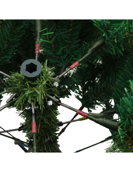 Albero di Natale Artificiale con Rami Pieghevoli Verde 120 cm