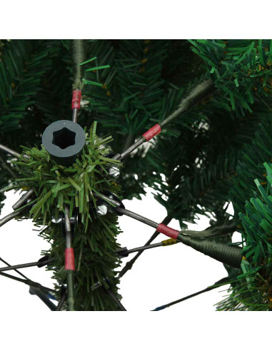 Albero di Natale Artificiale con Rami Pieghevoli Verde 180 cm