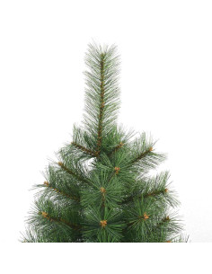 Albero di Natale Artificiale con Rami Pieghevoli Verde 210 cm 2