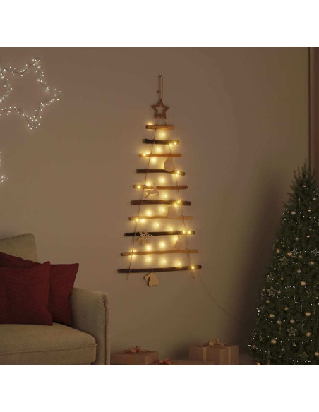 Albero di Natale Naturale 90 cm legno massiccio di frassino